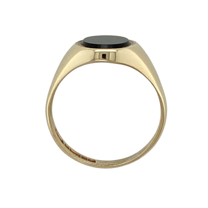 9ct Gold & Onyx Oval Signet Ring
