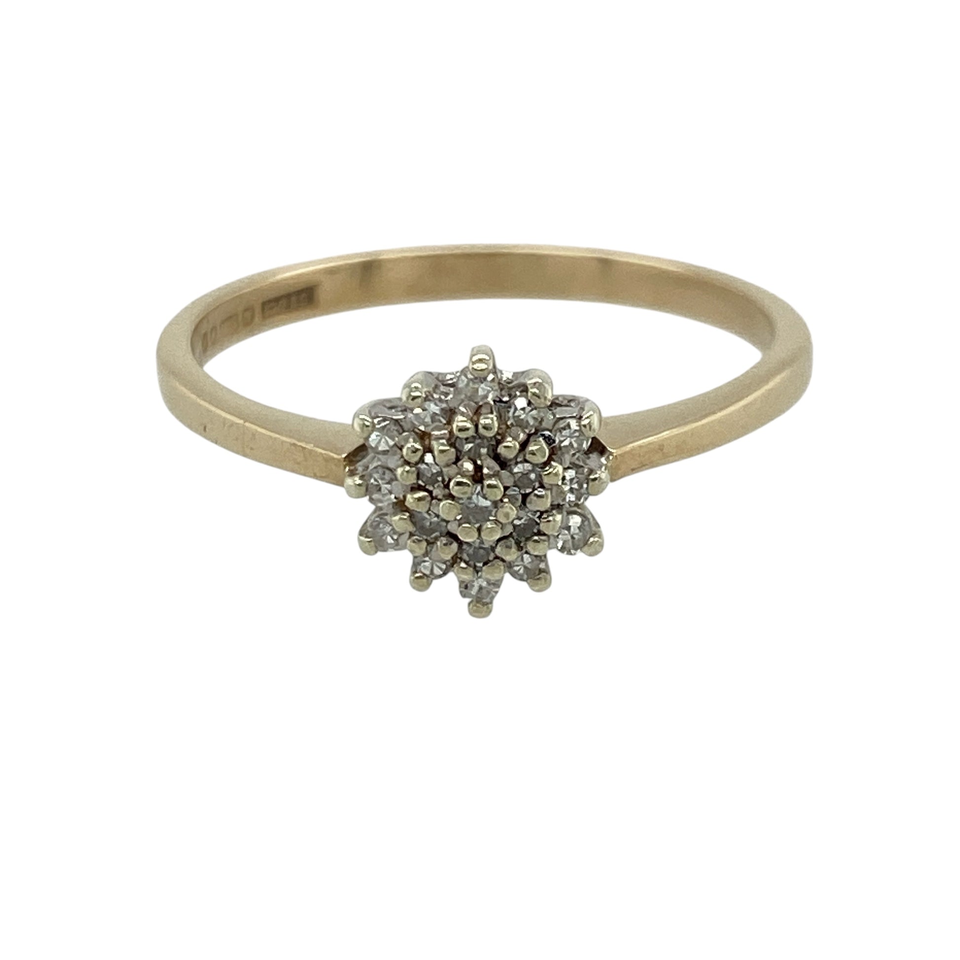 9ct Gold & Diamond Cluster Ring