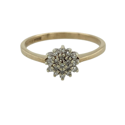 9ct Gold & Diamond Cluster Ring