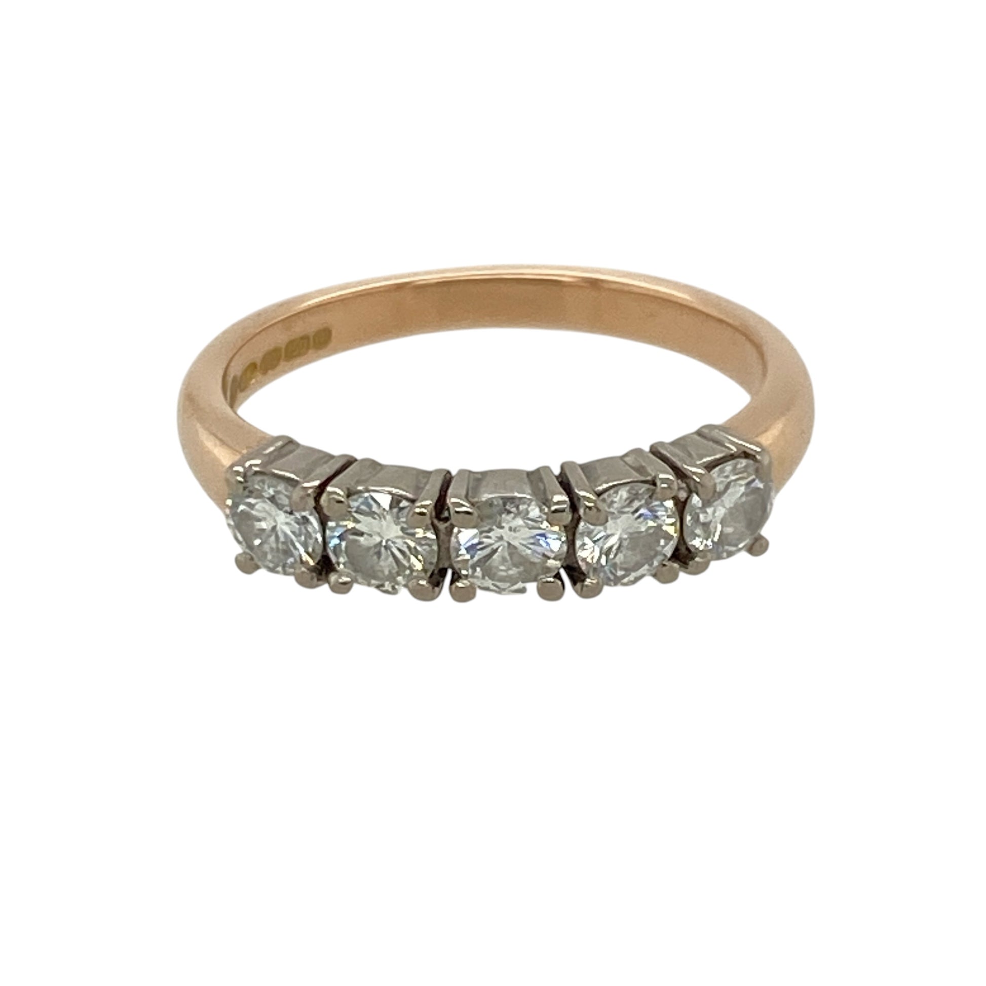18ct Gold & Diamond Five Stone Band Ring