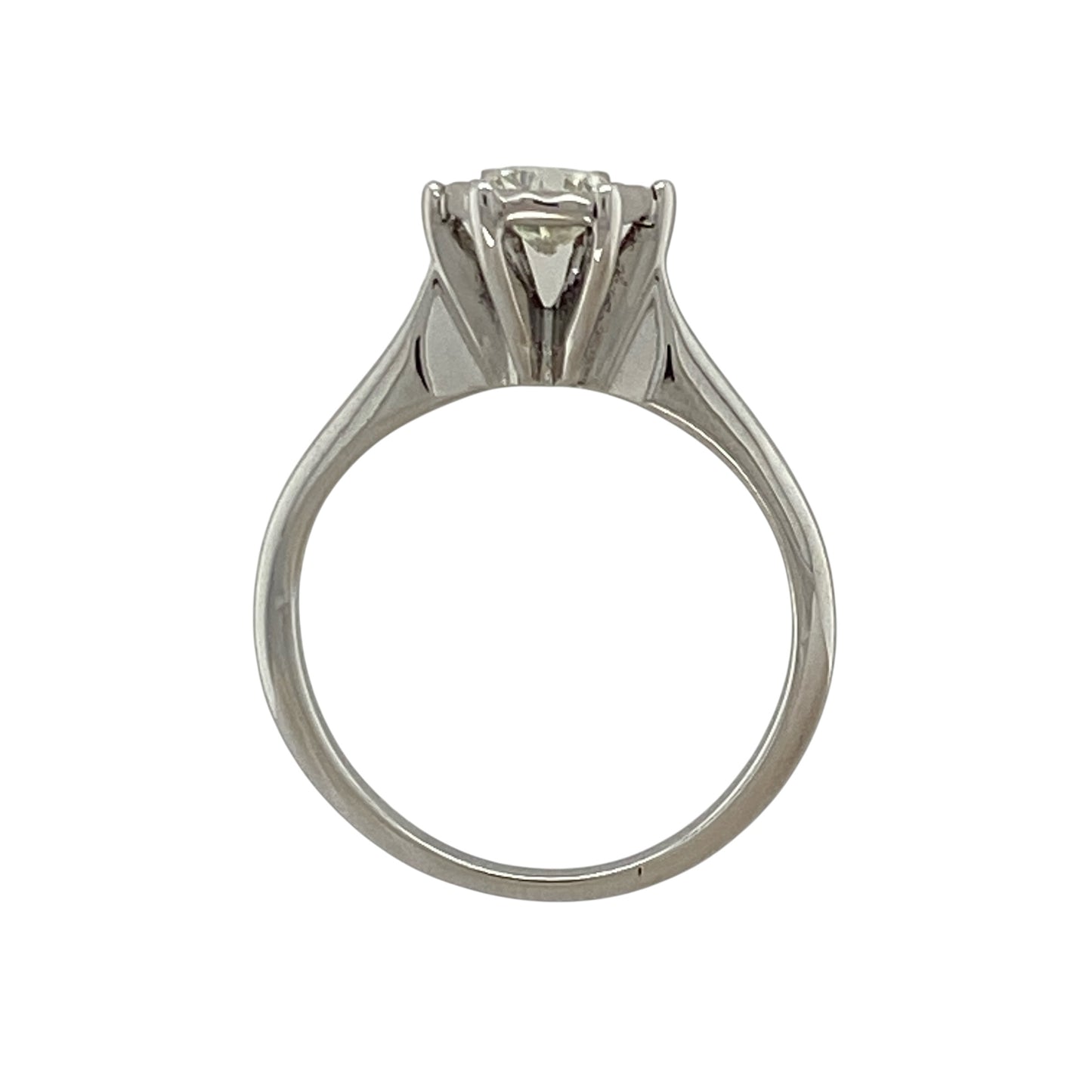18ct White Gold & Diamond Illusion Set Solitaire Ring