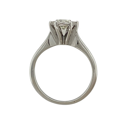 18ct White Gold & Diamond Illusion Set Solitaire Ring