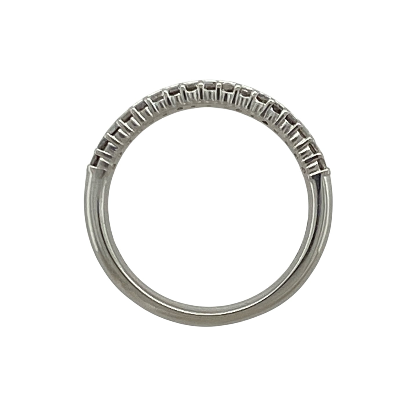 Platinum & Diamond Double Row Band Ring