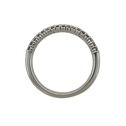 Platinum & Diamond Double Row Band Ring