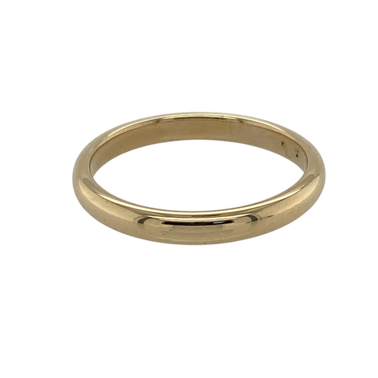 9ct Gold 2mm Wedding Band Ring