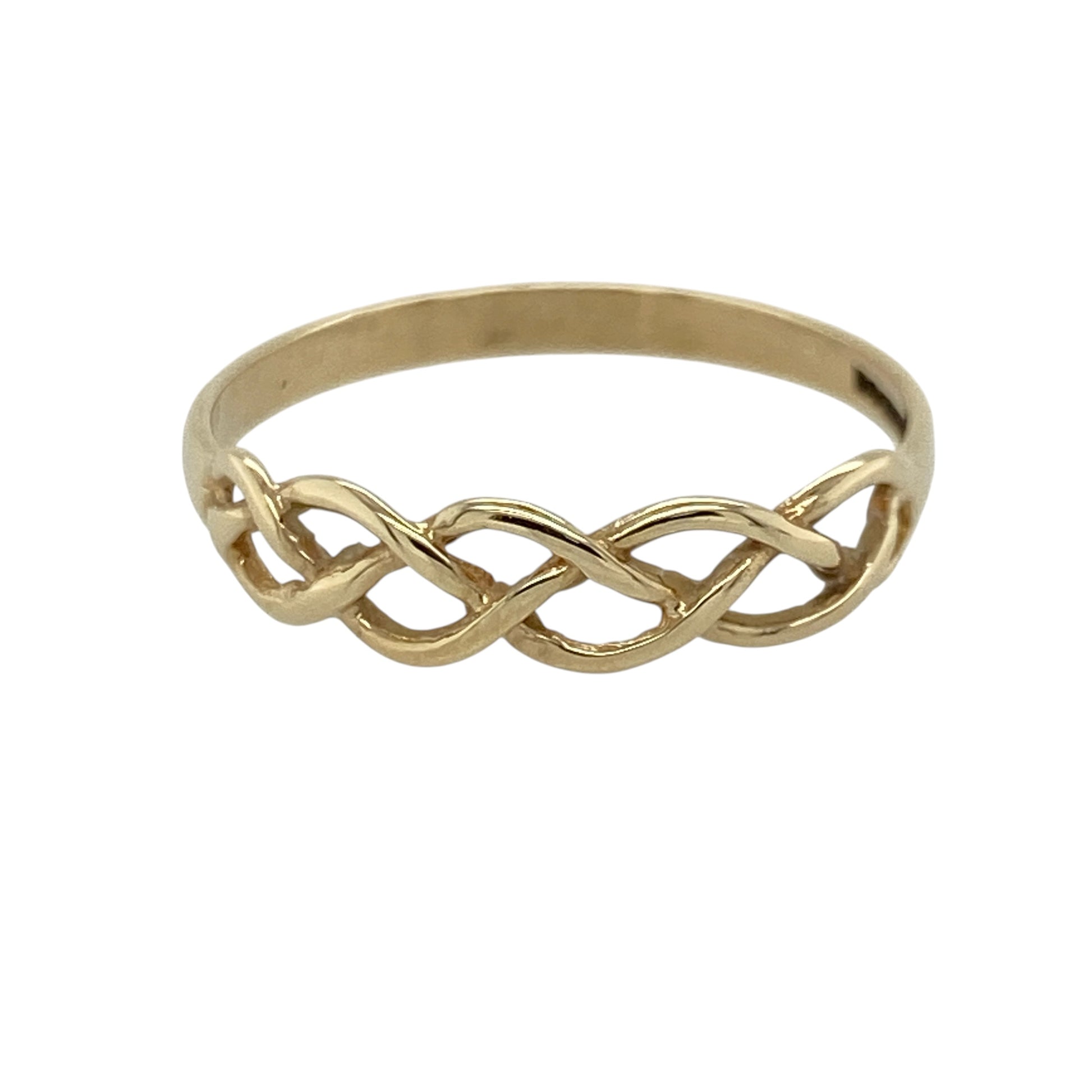 9ct Gold Open Weave Band Ring
