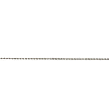 9ct White Gold 20" Rope Chain