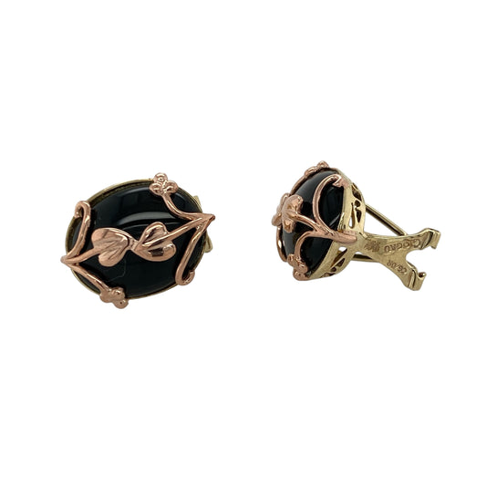 9ct Gold & Onyx Clogau Tree of Life Nightfall Earrings