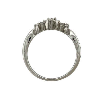 9ct White Gold & Diamond Band Ring