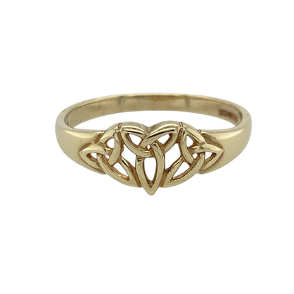 9ct Gold Open Celtic Triskele Knot Ring