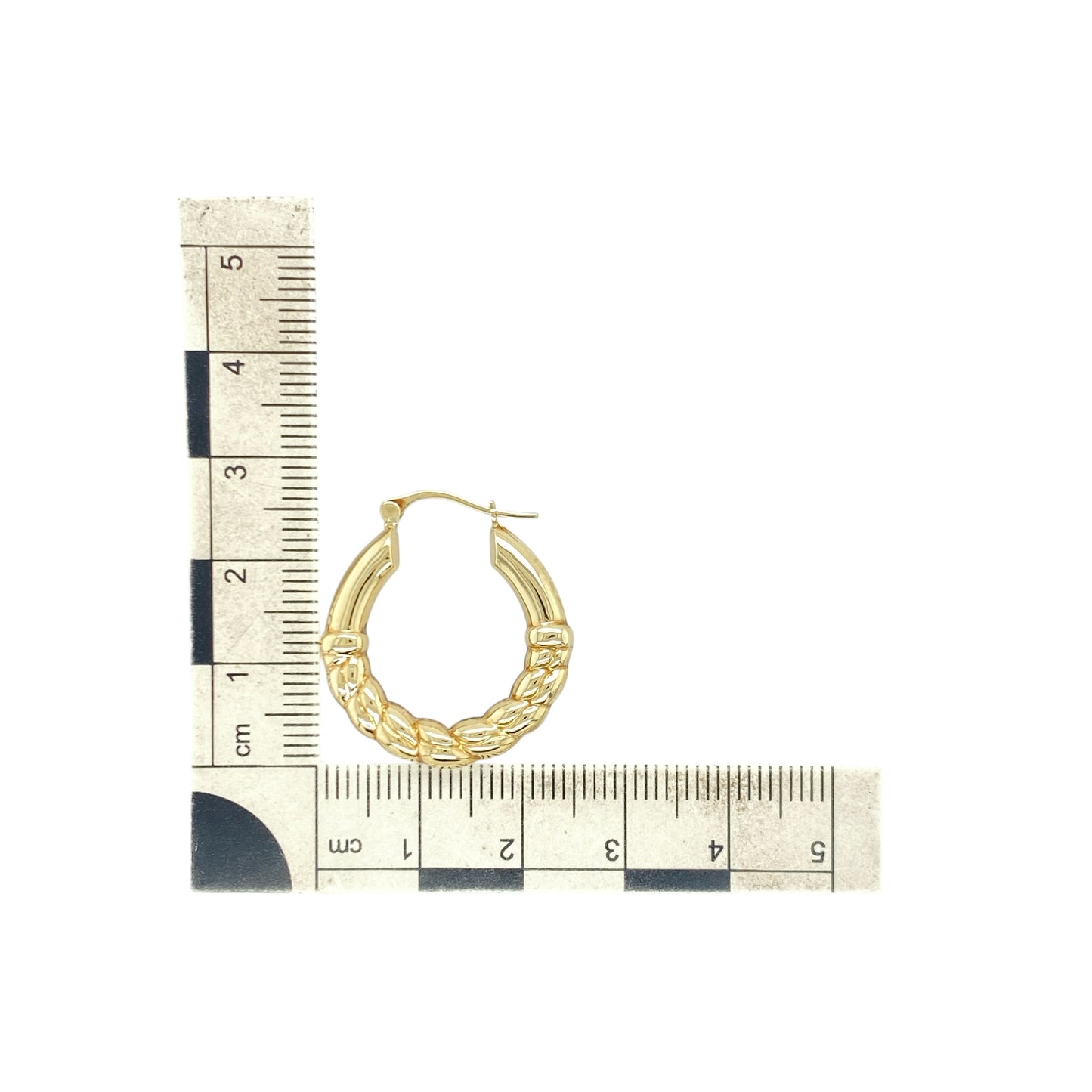 9ct Gold Twisted Hoop Creole Earrings
