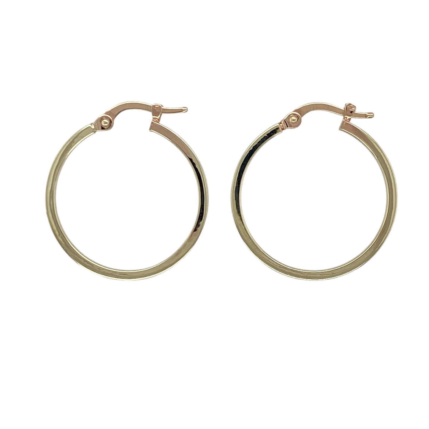 9ct Gold Plain Hoop Creole Earrings