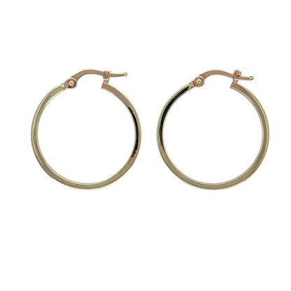 9ct Gold Plain Hoop Creole Earrings