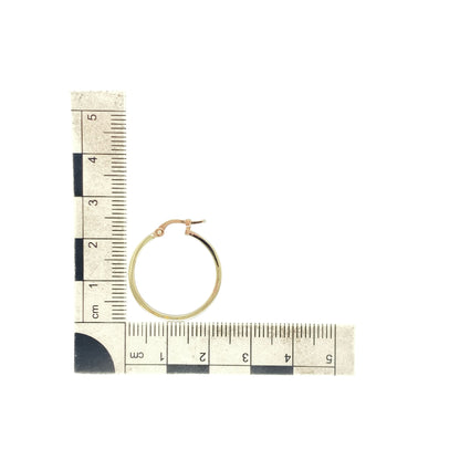 9ct Gold Plain Hoop Creole Earrings
