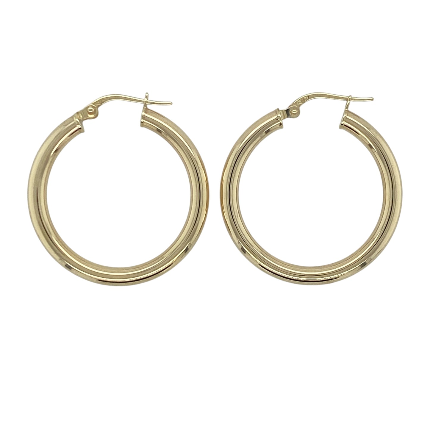 9ct Gold Plain Hoop Creole Earrings