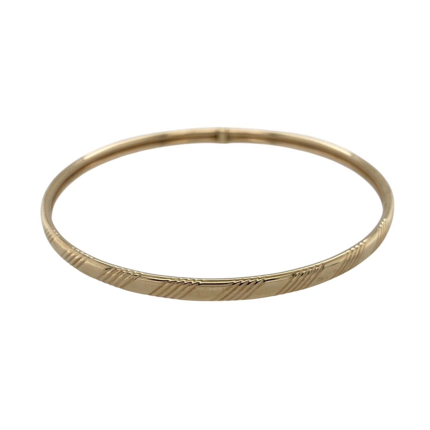 9ct Gold Patterned Bangle