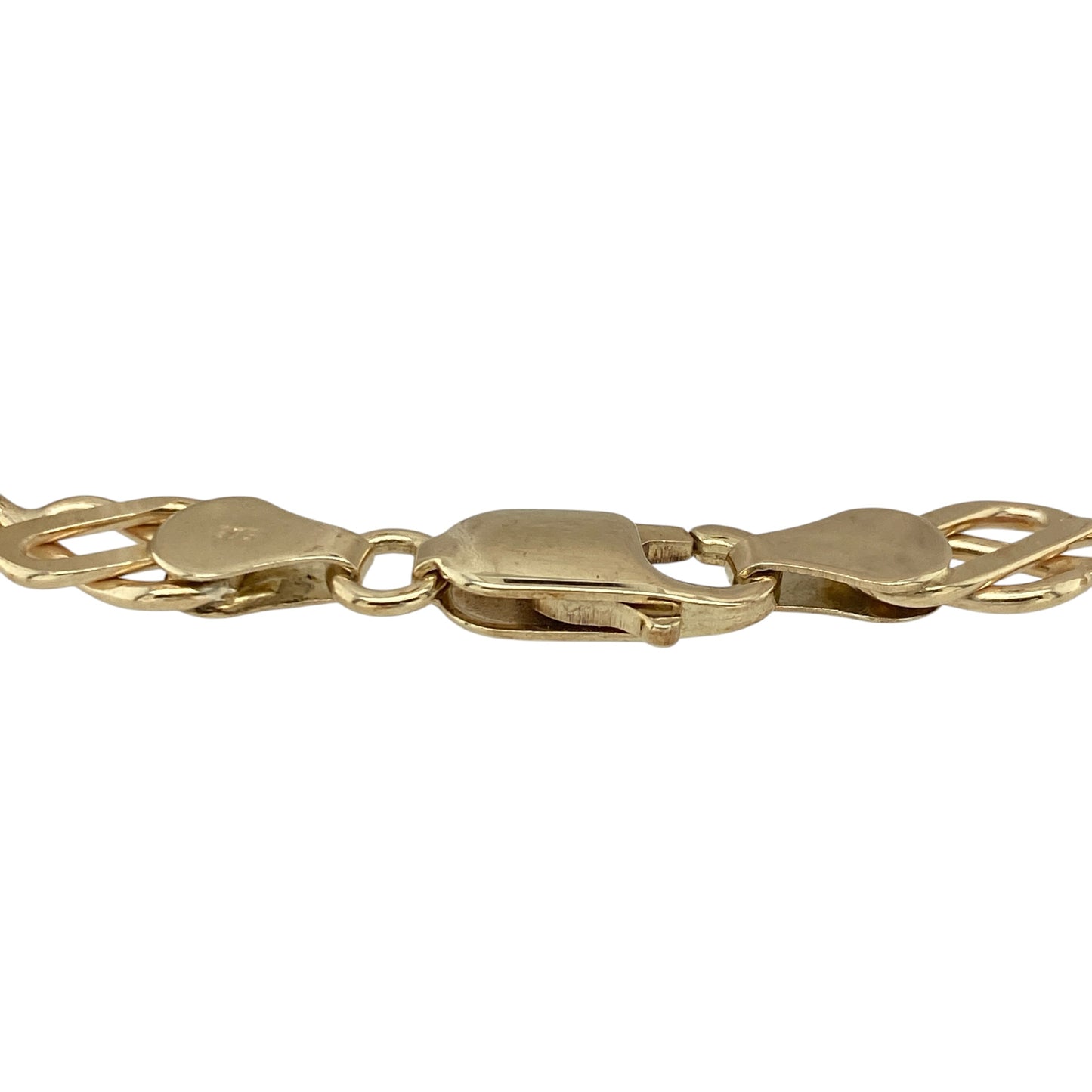 Celebrate timeless Celtic style with this pre-owned 9ct yellow gold Celtic link bracelet. Featuring beautifully detailed interlocking Celtic-inspired links, this elegant bracelet is perfect for everyday wear or as a meaningful gift.

Design: The bracelet showcases a classic Celtic link design with intricately shaped interlocking links, creating a distinctive look that blends heritage with timeless elegance.