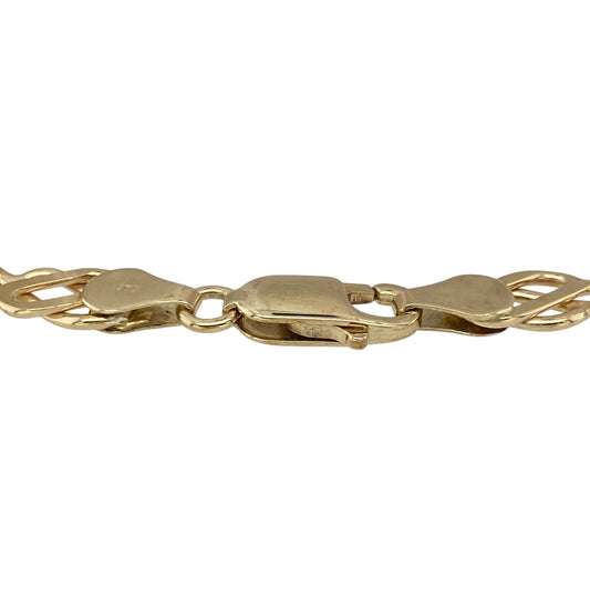 Celebrate timeless Celtic style with this pre-owned 9ct yellow gold Celtic link bracelet. Featuring beautifully detailed interlocking Celtic-inspired links, this elegant bracelet is perfect for everyday wear or as a meaningful gift.

Design: The bracelet showcases a classic Celtic link design with intricately shaped interlocking links, creating a distinctive look that blends heritage with timeless elegance.
