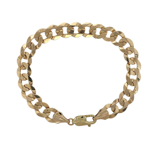 9ct Gold 8" Curb Bracelet