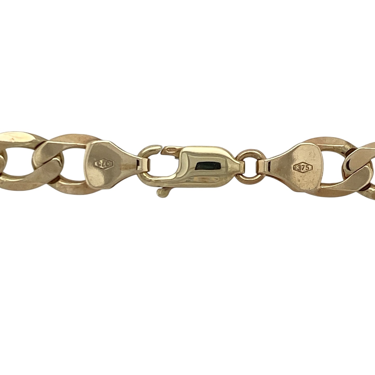 Make a lasting impression with this pre-owned solid 9ct yellow gold curb chain. Featuring bold 8mm-wide curb links and an impressive solid construction, this substantial 22-inch chain is perfect for those who appreciate classic style with a premium feel.

Design: The chain showcases the iconic curb link design with broad, polished interlocking links that create a bold, timeless look suitable for everyday wear or special occasions.