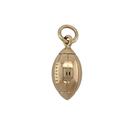 9ct Solid Gold Welsh Rugby Ball Pendant