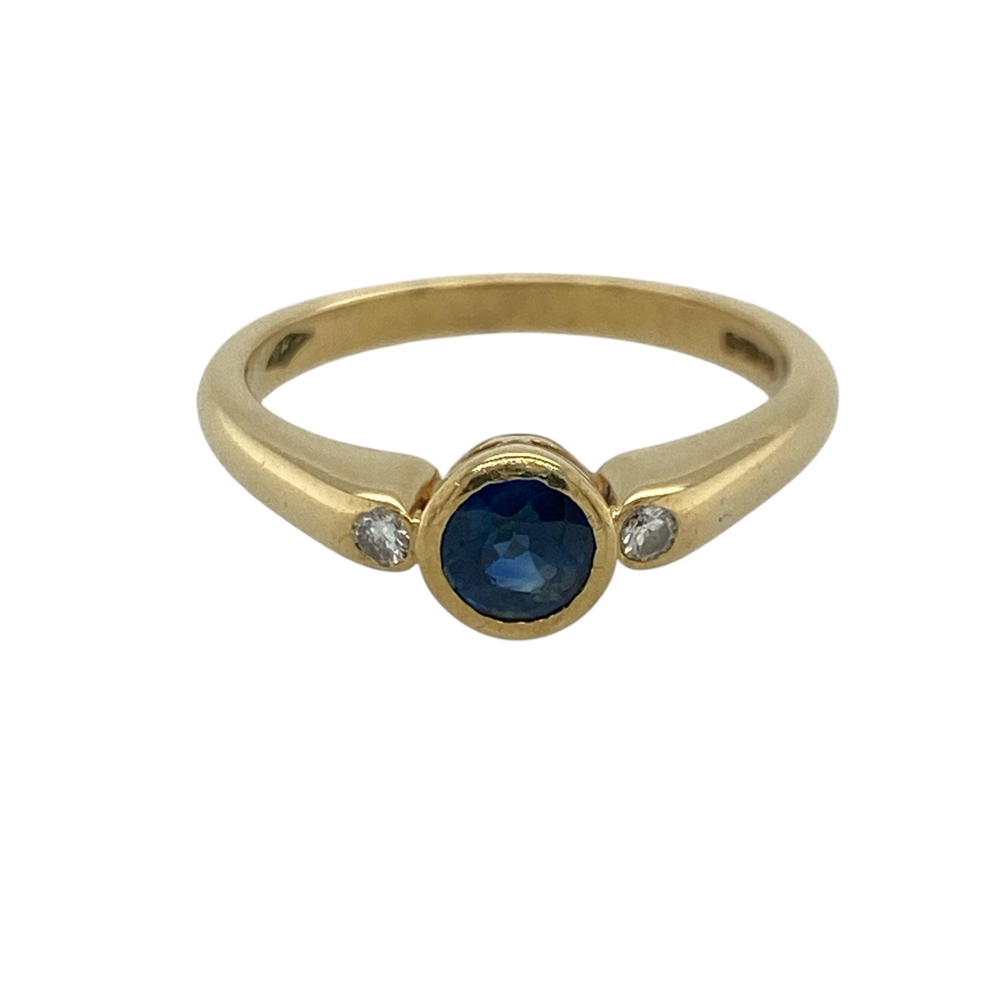 18ct Gold Diamond & Sapphire Ring