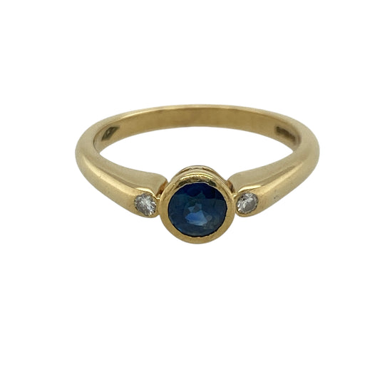 18ct Gold Diamond & Sapphire Ring