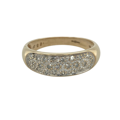 9ct Gold & Diamond Band Ring