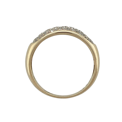 9ct Gold & Diamond Band Ring