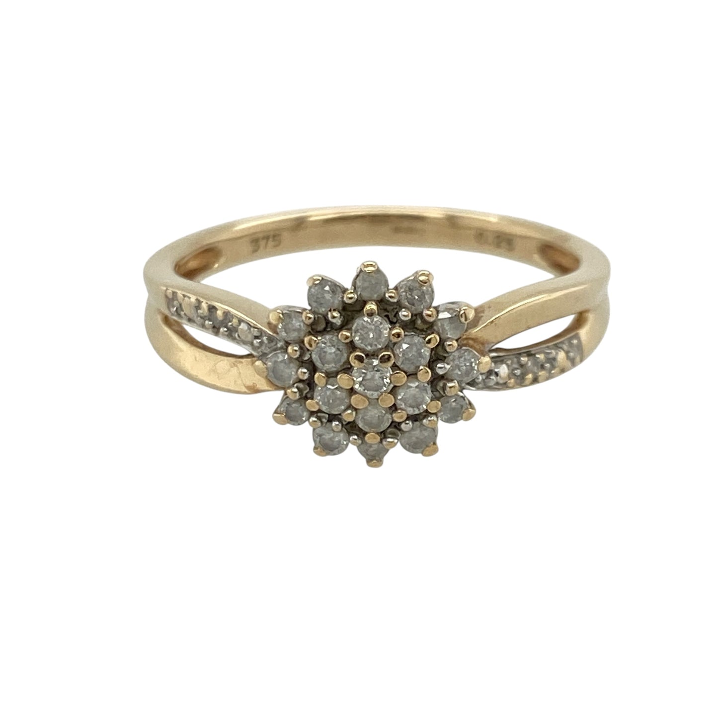 9ct Gold & Diamond Cluster Ring
