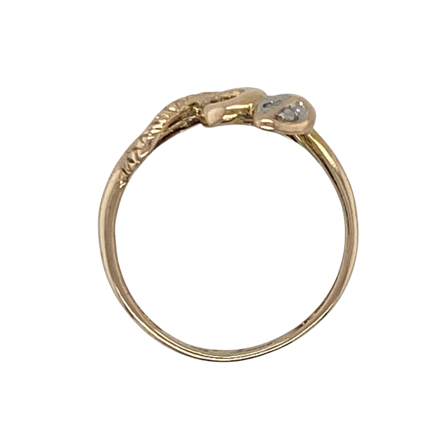 9ct Gold & Diamond Snake Ring
