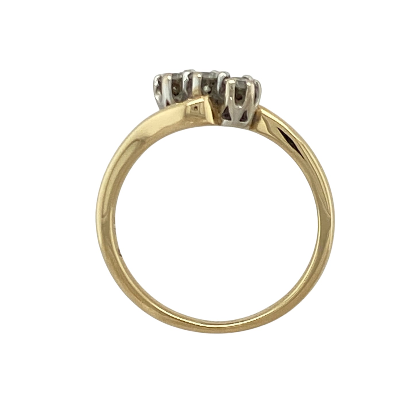 18ct Gold & Diamond Trilogy Twist Ring