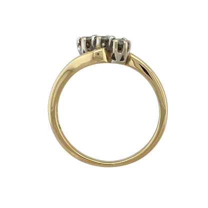 18ct Gold & Diamond Trilogy Twist Ring