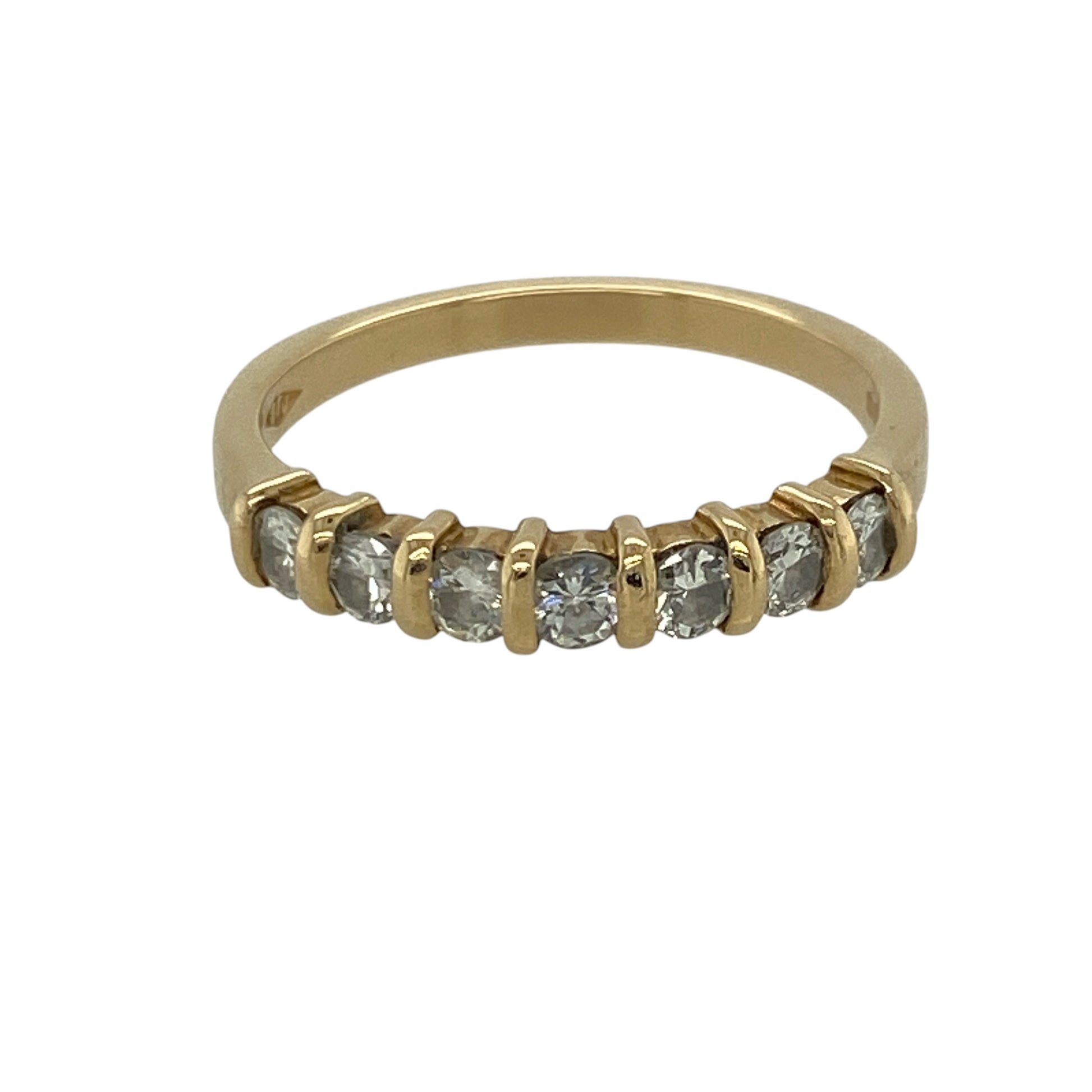18ct Gold & Diamond Seven Stone Band Ring