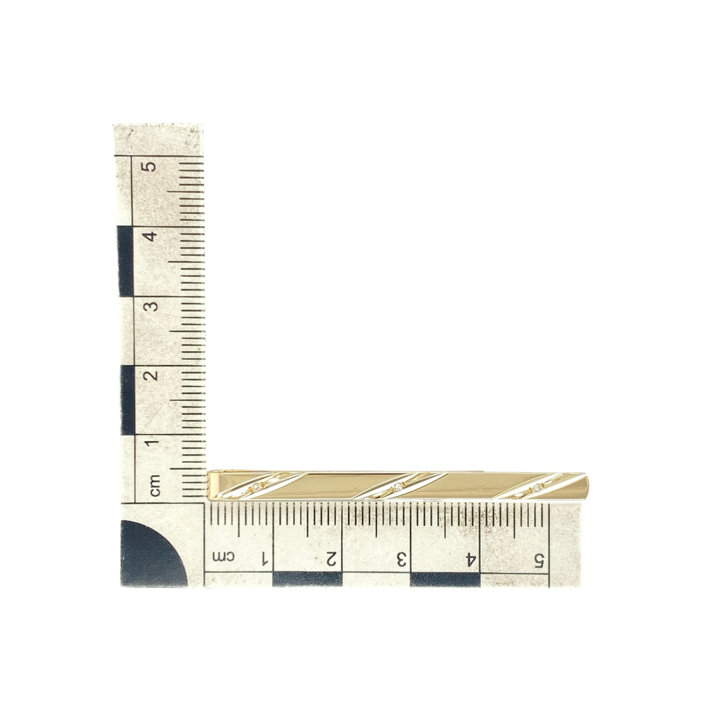 9ct Gold & Diamond Tie Slide