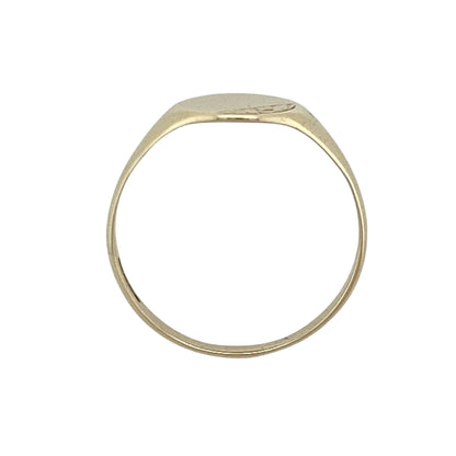 9ct Gold Patterned Oval Signet Ring