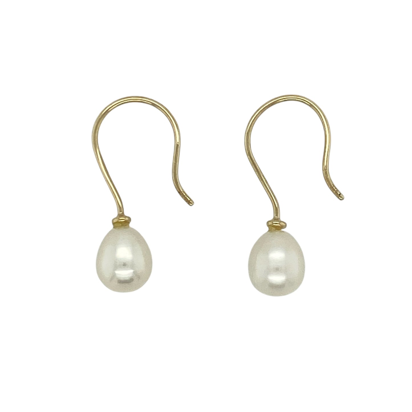 9ct Gold & Pearl Drop Earrings