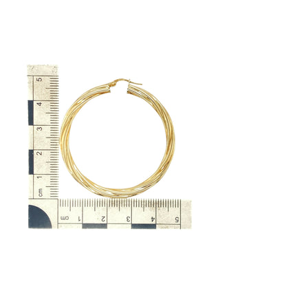 9ct Gold Twisted Hoop Creole Earrings