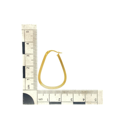 9ct Gold Oval Creole Earrings