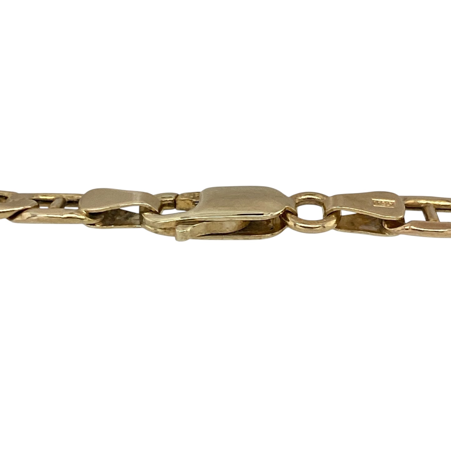 Add a timeless finishing touch to your jewellery collection with this pre-owned 9ct yellow gold anchor bracelet, featuring classic interlocking links that are perfect for everyday wear.

Design: This elegant bracelet showcases the traditional anchor link design, known for its strong interlocking pattern and versatile style that never goes out of fashion.
Material: Made from 9-carat yellow gold, the polished finish gives the bracelet a rich, warm shine that complements both casual and formal looks.