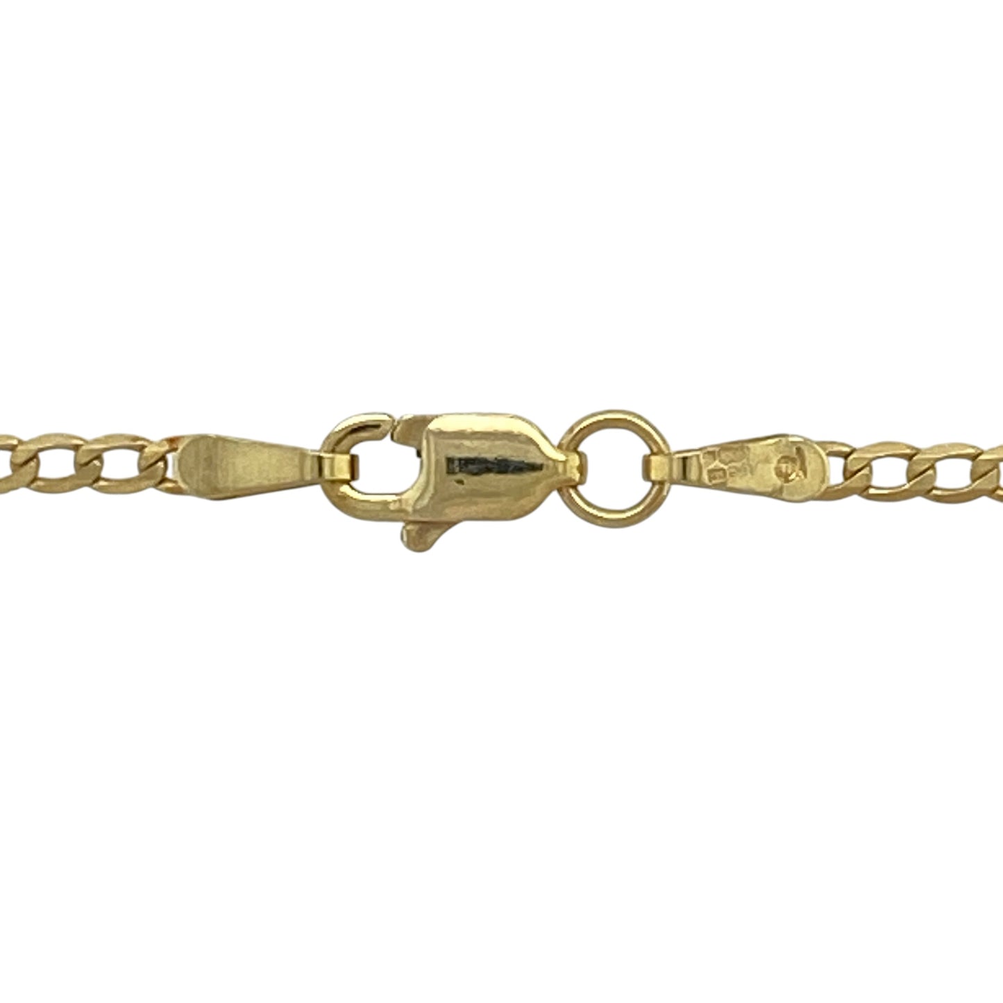 Complete your jewellery collection with this pre-owned 9ct yellow gold curb chain, a timeless everyday essential that offers classic style and versatility.

Design: This elegant necklace features the ever-popular curb link design, creating a sleek and polished look that can be worn alone or paired with your favourite pendant.
Material: Made from 9-carat yellow gold, the chain has a polished finish that provides a warm golden shine and complements both modern and vintage jewellery.
