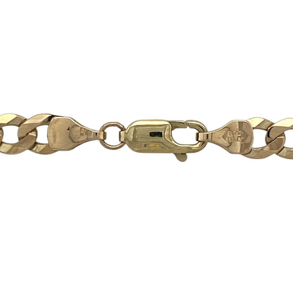 Make a statement with this pre-owned 9ct yellow gold curb chain, a bold and timeless necklace that is perfect for everyday wear or worn as a standout piece on its own.

Design: This classic chain features the iconic curb link design, offering a substantial look with smooth, polished links that create a timeless finish.
Material: Made from 9-carat yellow gold, the chain has a polished finish that enhances its rich golden colour and makes it a versatile addition to any jewellery collection.