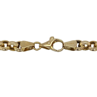 Complete your jewellery collection with this pre-owned 9ct yellow gold belcher chain, a timeless necklace that combines bold styling with everyday versatility.

Design: This classic chain features traditional belcher links, creating a clean and substantial look that never goes out of style.
Material: Made from 9-carat yellow gold, the polished finish enhances the rich golden colour, making it an ideal piece to wear alone or with a favourite pendant.