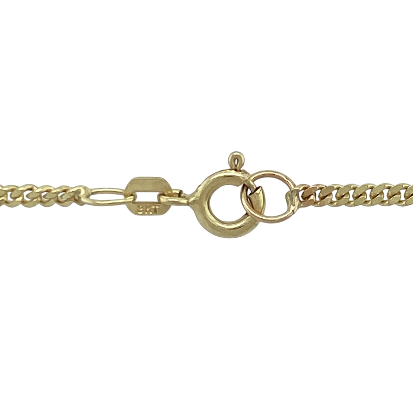 Complete your jewellery collection with this pre-owned 9ct yellow gold curb chain, a timeless necklace that offers classic style and everyday versatility.

Design: This elegant chain features the traditional curb link design, creating a sleek and polished look that complements any outfit.
Material: Made from 9-carat yellow gold, the polished finish gives the chain a rich golden shine, making it ideal to wear alone or paired with your favourite pendant.