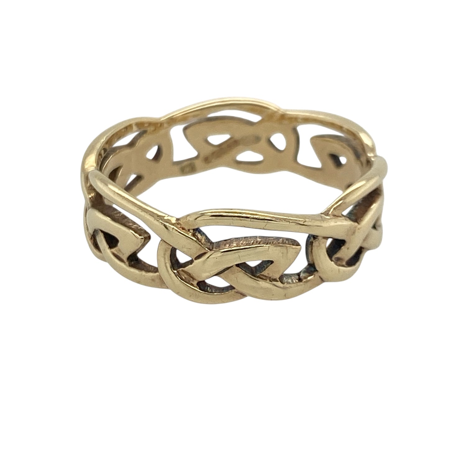 9ct Cymru Gold Open Celtic Weave Band Ring