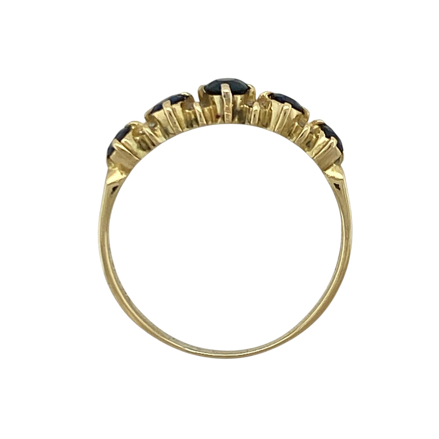 18ct Gold Diamond & Sapphire Band Ring