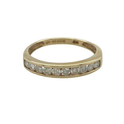 9ct Gold & Diamond Band Ring