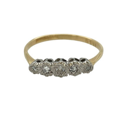 18ct Gold & Platinum Diamond Band Ring