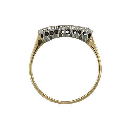 18ct Gold & Platinum Diamond Band Ring