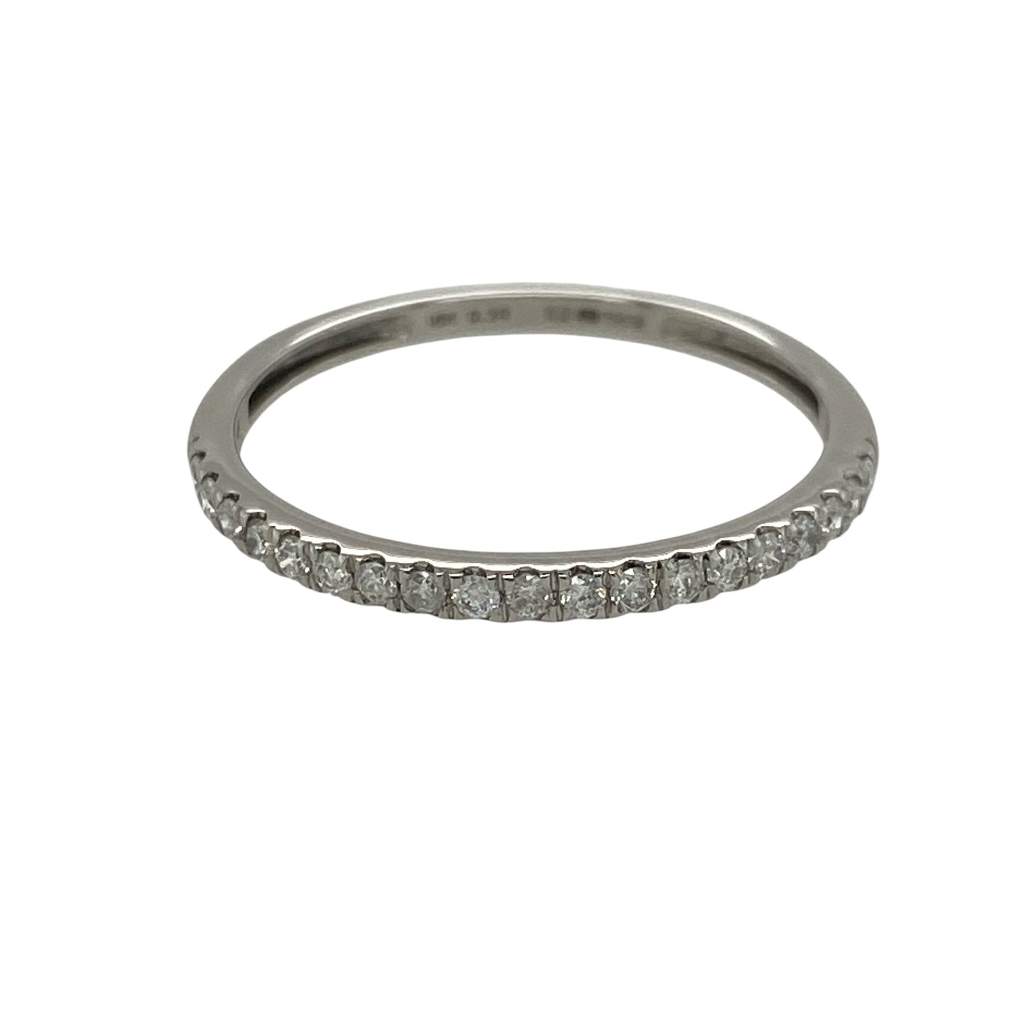 18ct White Gold & Diamond Band Ring